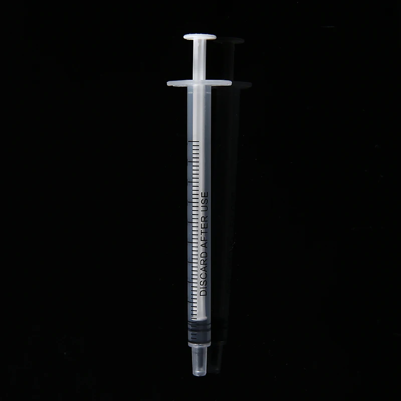 50Pcs 1/2/5ML Plastic Syringe Hydroponics Analyze Measuring Nutrients Syringe Injector Ink Cartridge Pets Cat Feeder Non-Medical