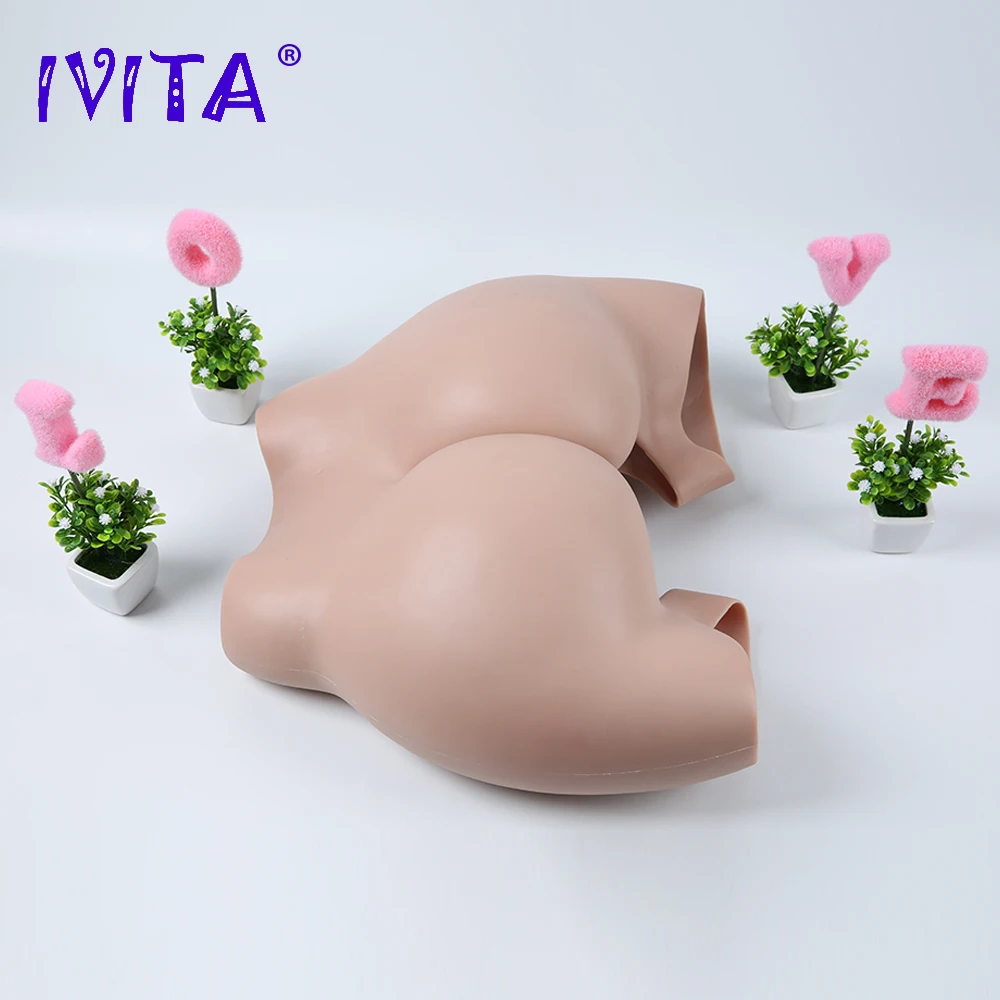 IVITA Artificial Silicone Buttock Enhancement Panties Underwear Realistic Crotch Pants  Fake Vagina for Crossdresser Transgender