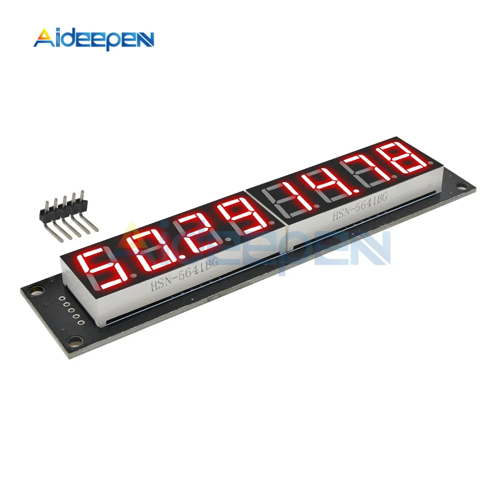 74HC595 Modul 8-stelliges LED 0,56" Anzeigerohr (dezimal) 7-Segment 74HC595 Digitales LED-Röhrenmodul Rot Blau Gelb Grün Weiß – Detail 5