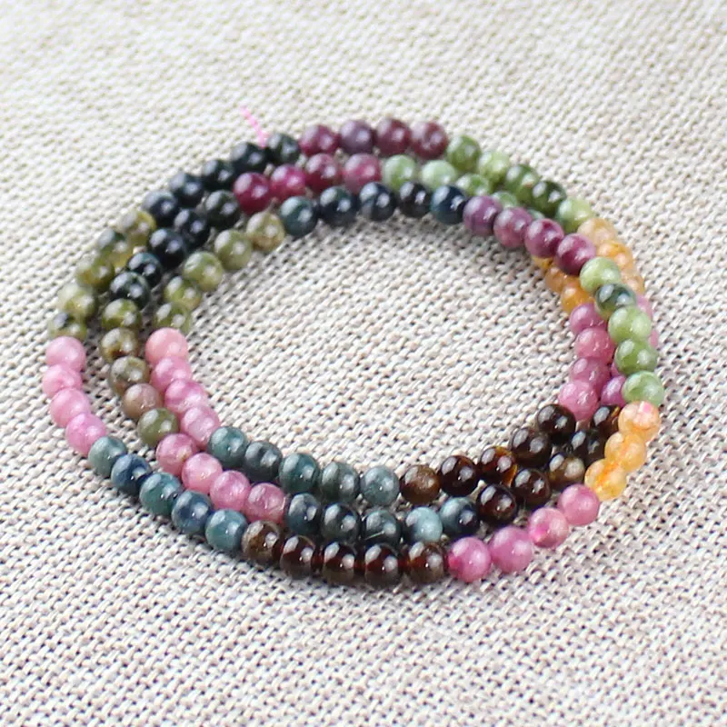 Rainbow Tourmaline Bracelet Crystal Three Circles