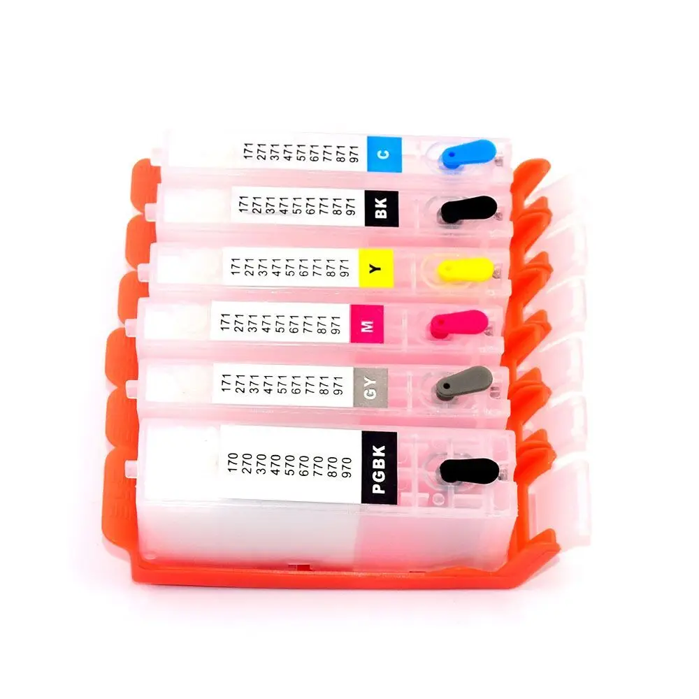 PGI-270/CLI-271 Refillable Ink Cartridge With ARC Chip For MG6820 MG6821 MG6822 MG5720 MG5721 MG5722 7720 TS5020 TS602 Printers