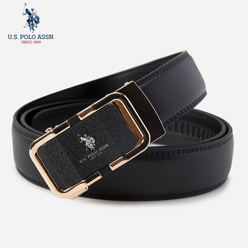 Us Polo Assn Men\'s Cowhide Belt Business Casual Formal Wear Fashion Youth Wild Tide Brand New Belt