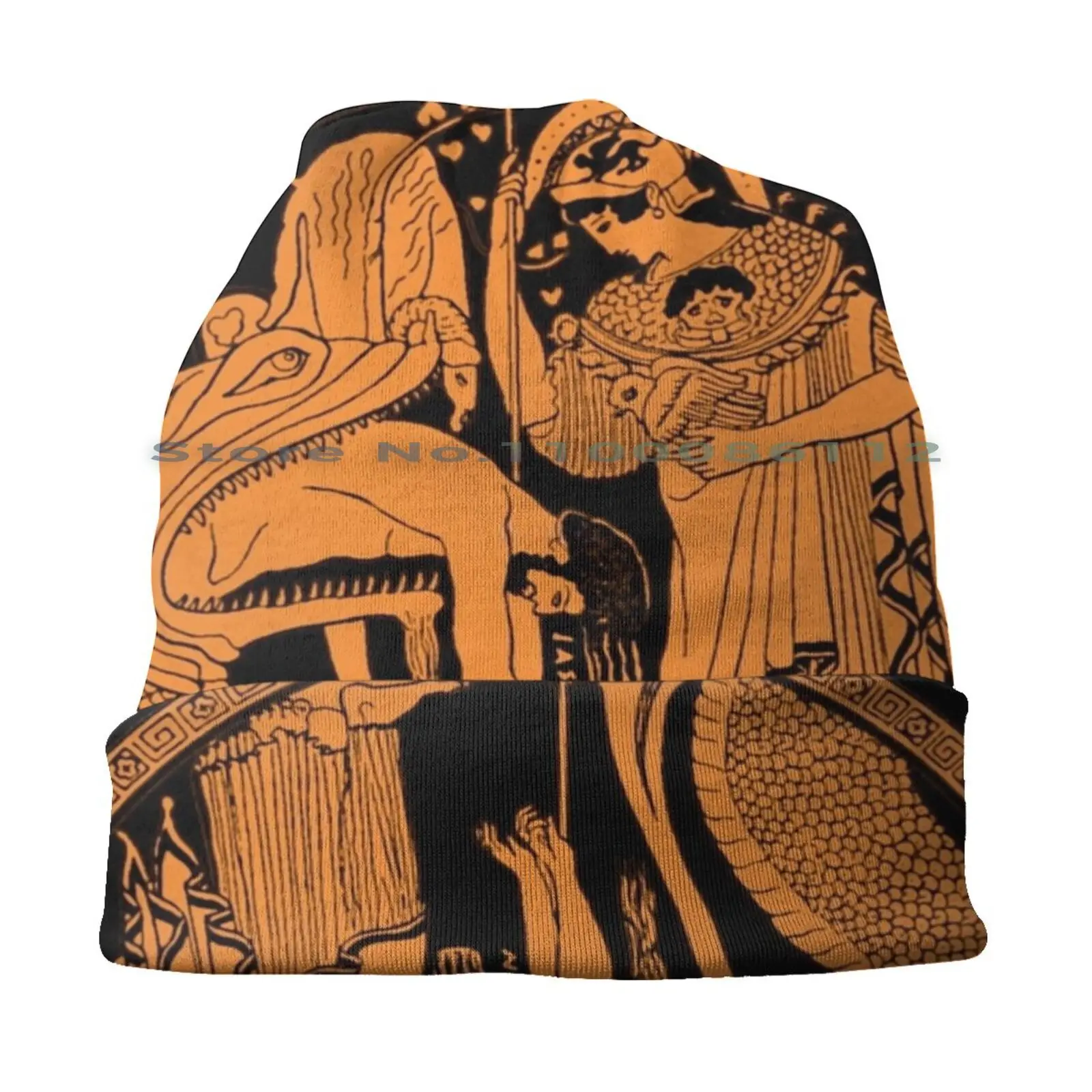 Athena And Jason And The Golden Fleece Beanies Knit Hat Attic Athens Red Figure Golden Greek Mythology Dragon Ram Jason And The