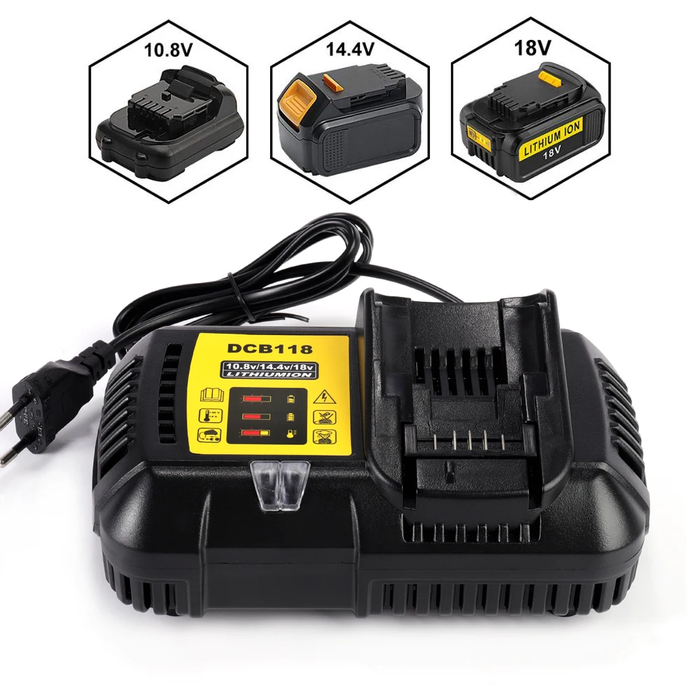 Ładowarka DCB118 do baterii Dewalt 10.8V 12V 14.4V 18V 20V DCB200 DCB101 DCB115 DCB107 DCB105 DCB140 & DCB112