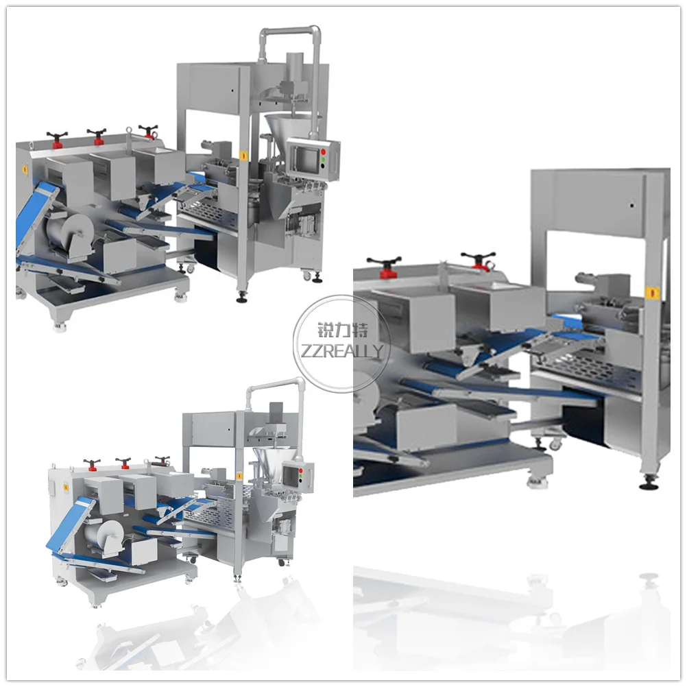 Máquina automática totalmente comercial da incrustação de três canais do bolinho manual da imitação que faz a máquina