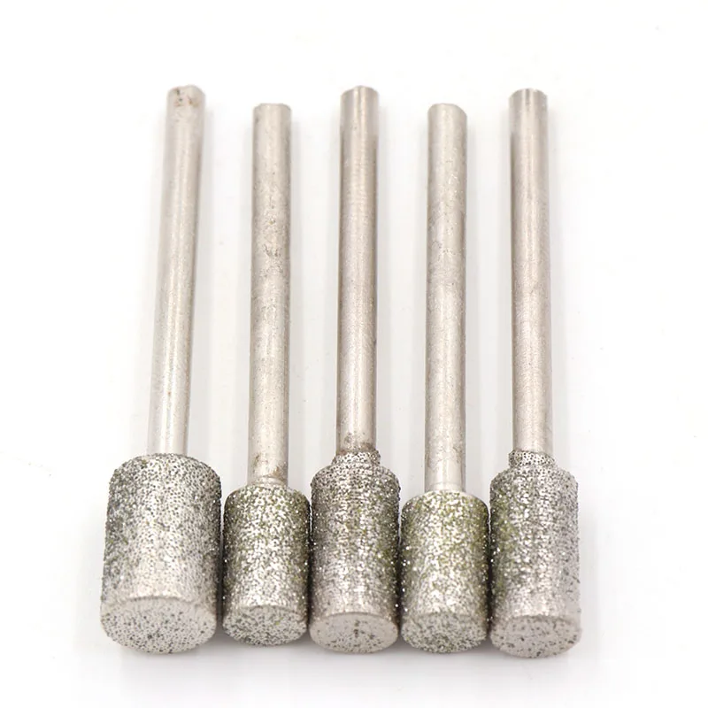 10ชิ้น/เซ็ต2.35/3Mm Shank หัวเพชร Burrs จุดแกะสลักกระจกแก้วหินหยกสว่าน Bits เครื่องมือเข็ม
