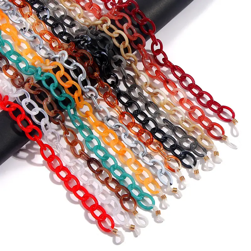 Flatfoosie Hohe Qualität Multicolor Acryl Gläser Kette für Frauen Lesen Nicht-slip Sonnenbrille Kette Lanyard Brillen Hals Halter