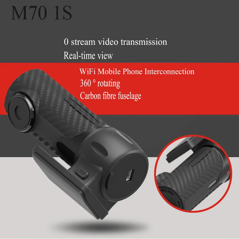 M70 1S Dash Cam WIFI FULL HD 1080P Super Mini Car Camera DVR 360° rotation of fuselage Wireless Night Version 170°