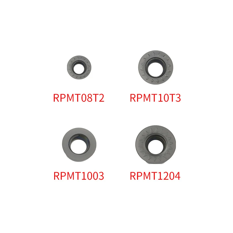 10 piezas de insertos de carburo RPMT08T2 / 10T3 / 1204 herramienta de torno de fresado interno fresa herramientas CNC herramienta de torno RPMT1003