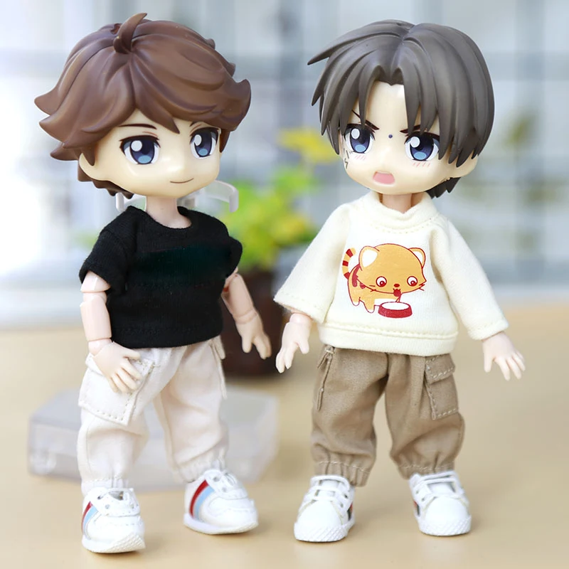 D03-P103 kinderen handgemaakte speelgoed 1/12 ob11 GCS BJD.SD Pop Accessoires poppenkleertjes Overalls broek 1pcs