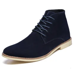 Boots Men Suede Leather Luxury Men Ankle Boots Original Male Short Casual Shoes British Style Winter Spring Boot 789