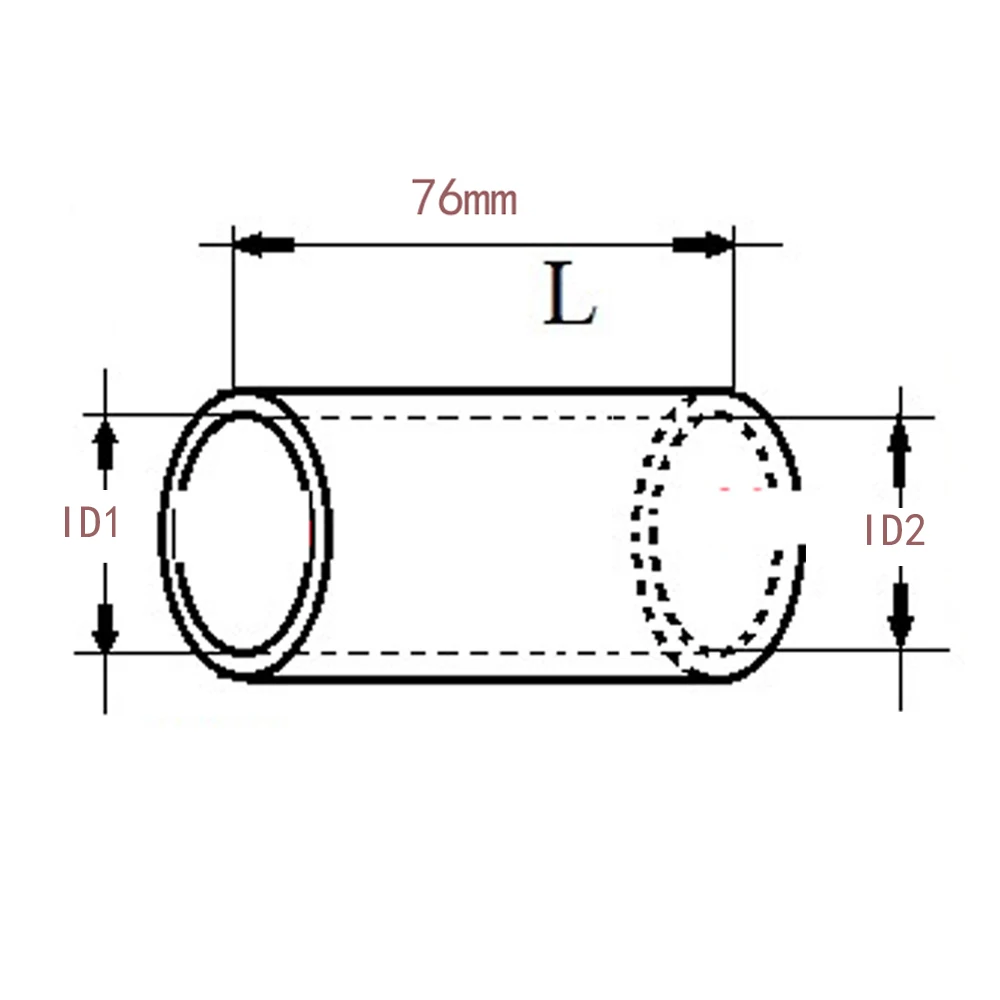 Customized hose id 13mm -17mm leg lenght100mm silicone straight hose 1pc