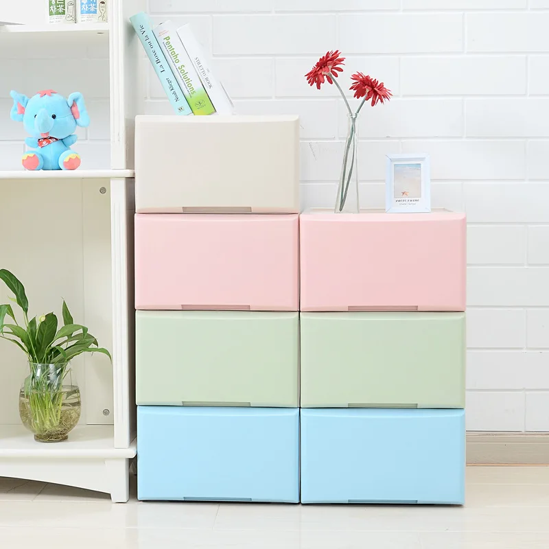 Storage box drawer type free combination large plastic household clothes box bedroom wardrobe clothes storage cabinet mx9101028