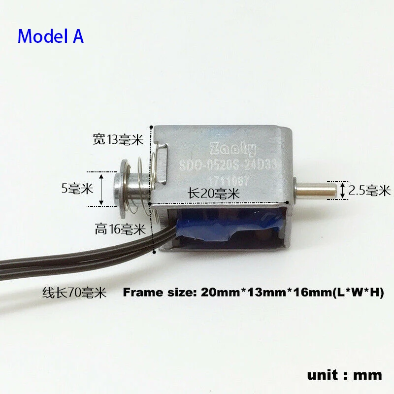 DC 12V-24V Push Pull Type/ Pull Type Mini Solenoid Electromagnet Magnet for Intelligent Door Lock/ Toy Model