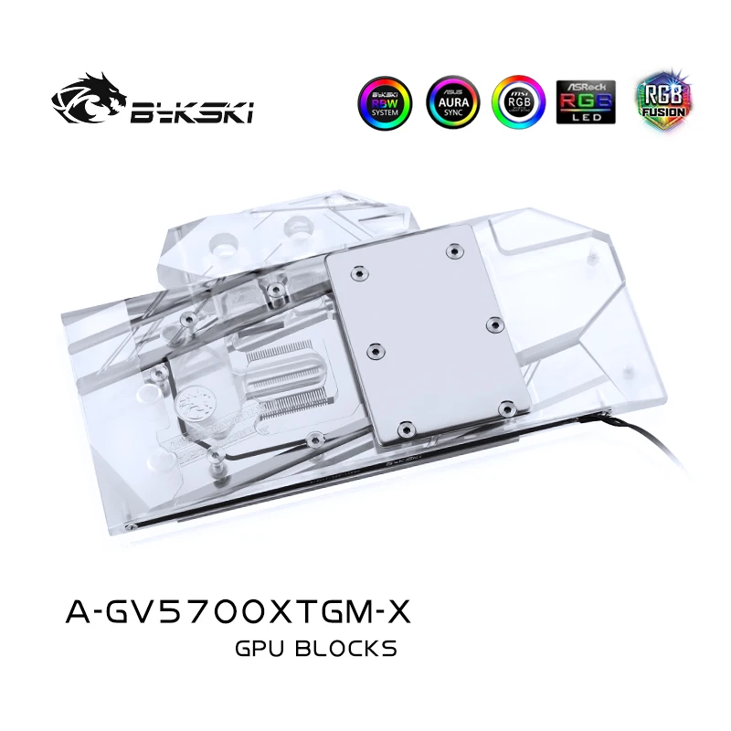 

Bykski Full Cover Graphics Card water cooler GPU Water Block for Gigabyte RX5700XT GAMING OC 8G A-GV5700XTGM-X