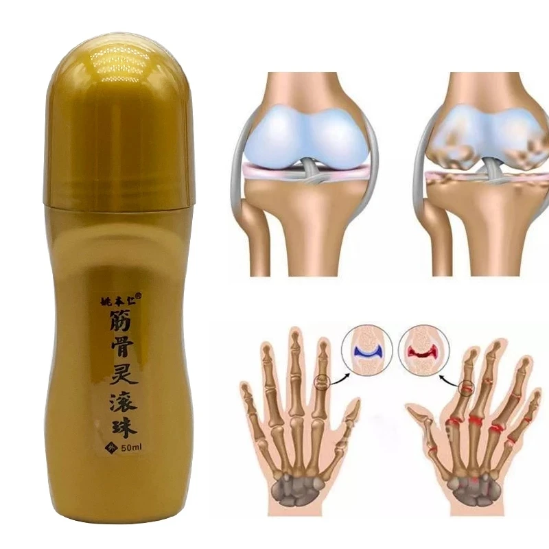 50ML Bones Ling Roll Ball Pain Relief Oil Tablets Rheumatism Rheumatoid Arthritis Frozen Shoulder Joint Pain Muscle Strain