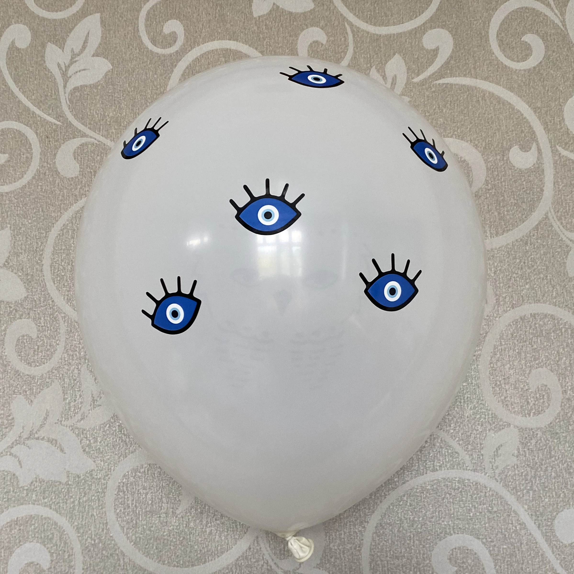 Evil eye latex balloons with Turkish eye vinyl decal stickers