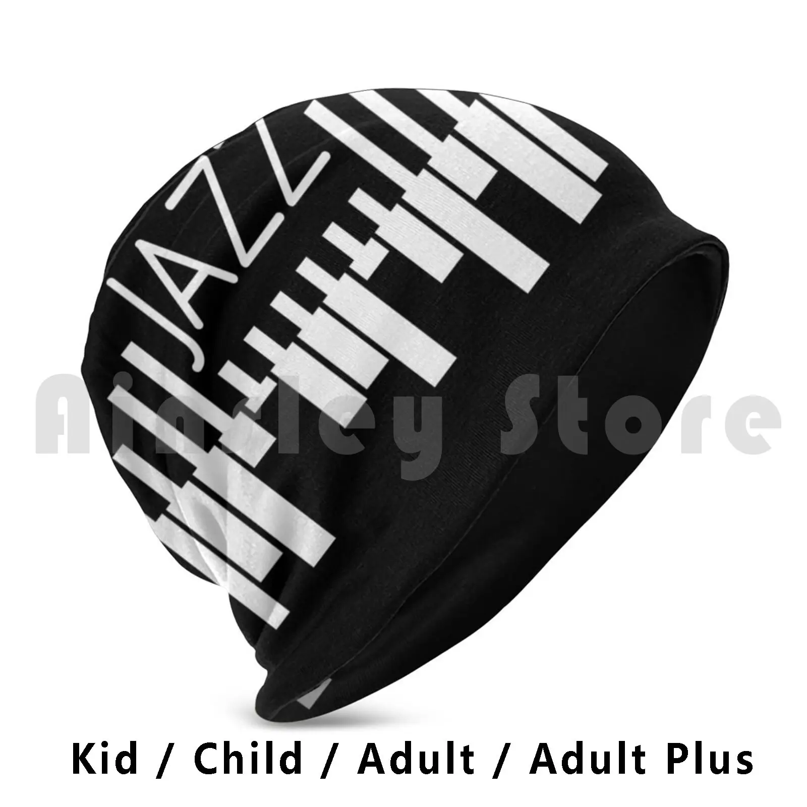 Jazz Piano Beanies Pullover Cap Comfortable Jazz Piano Jazz Music Musician Blues Guitar Piano Sax Saxophone Trumpet