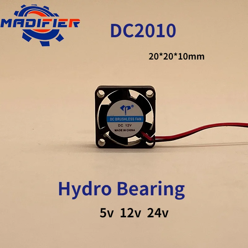 Dc2010 DC Cooling Fan Hydro Bearing 5v12v 24V Sensor Solid State Disk 2cm Mute Fan