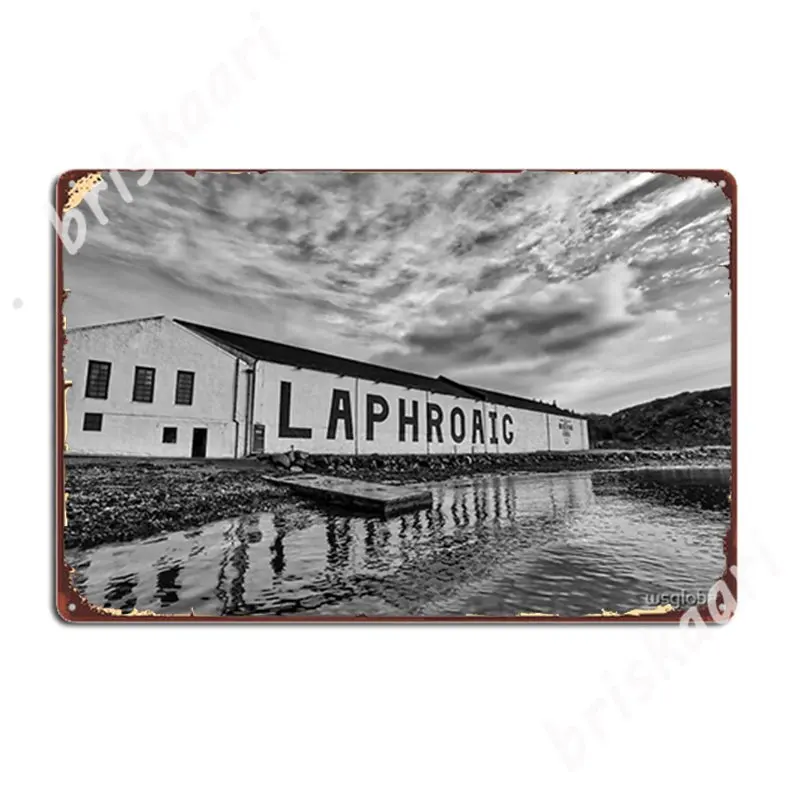 Laproaig-carteles de Metal en blanco y negro para destilería, Impresión de pub, póster de cocina, carteles de estaño