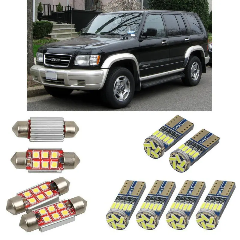 

14pc Interior led Car lights For Isuzu trooper 3 bulbs for cars License Plate Light