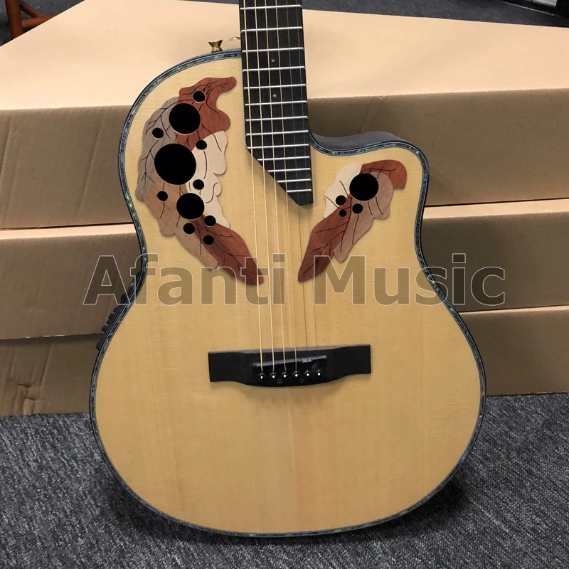 

Afanti Music 41 inch Solid Spruce top Roundback Acoustic guitar (ANT-925-01S)