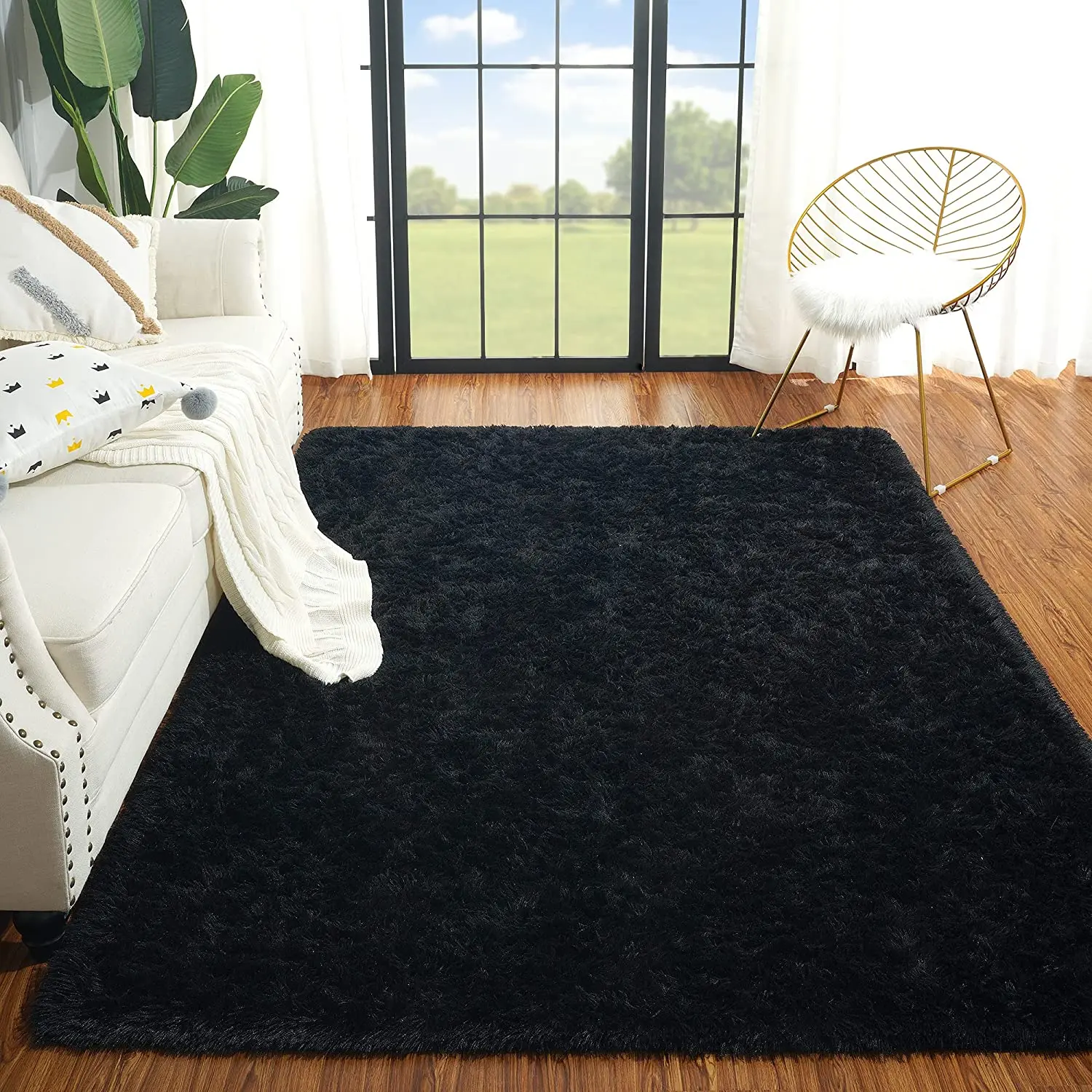 

Fluffy Shaggy Area Rug Plush Fuzzy Kids Rug for Living Room Modern Indoor Soft Home College Decor Carpet Washable Non Slip Rug