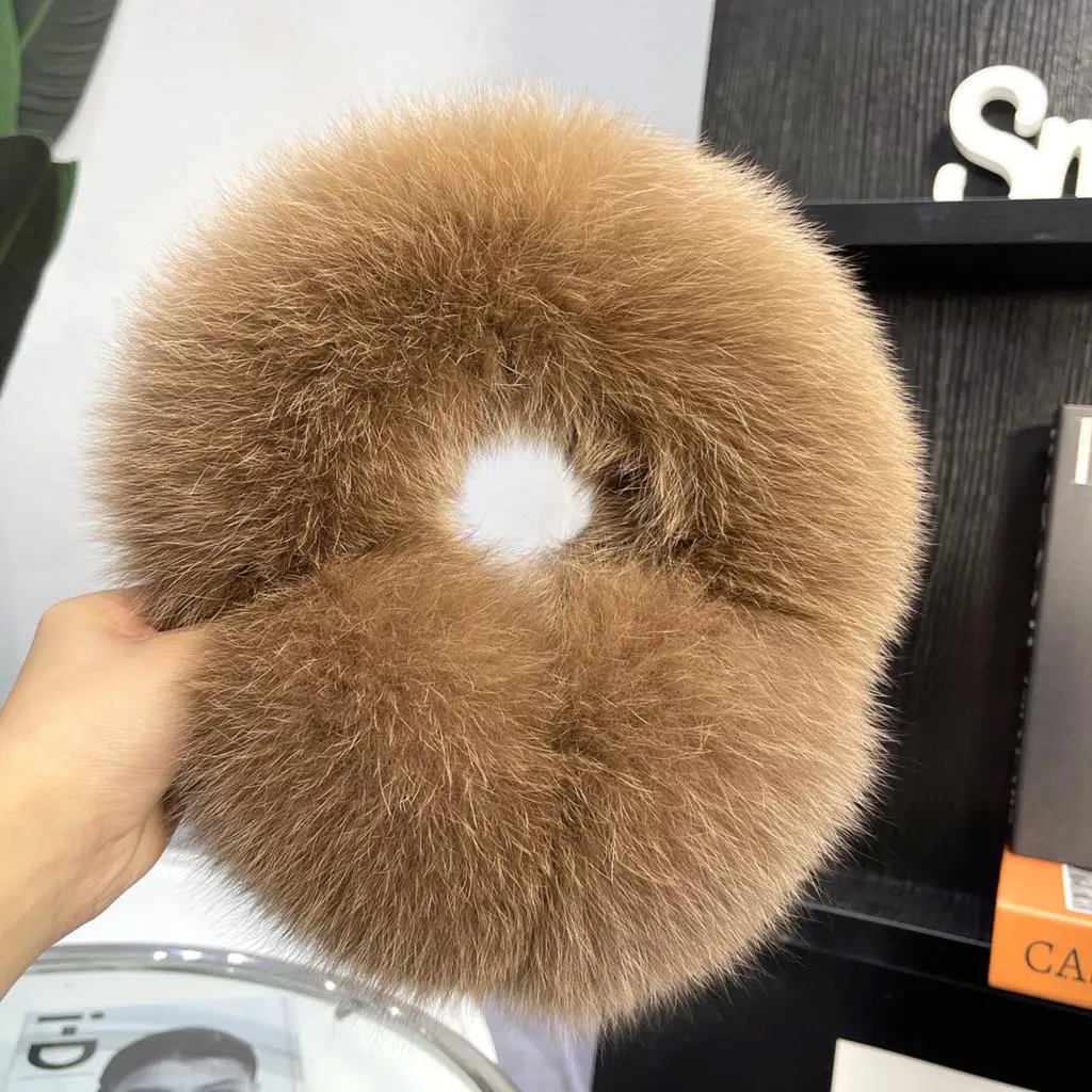 2021 New Fashion Luxury Genuine Real Fox Raccoon Fur Winter Warm Fluffy Earmuffs Earcaps Scarf Scarves Ear Protector