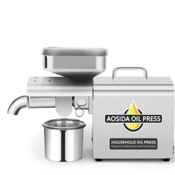 Máquina de prensa de aceite de acero inoxidable, Extractor de aceite comercial para el hogar, 110V o 220V, disponible