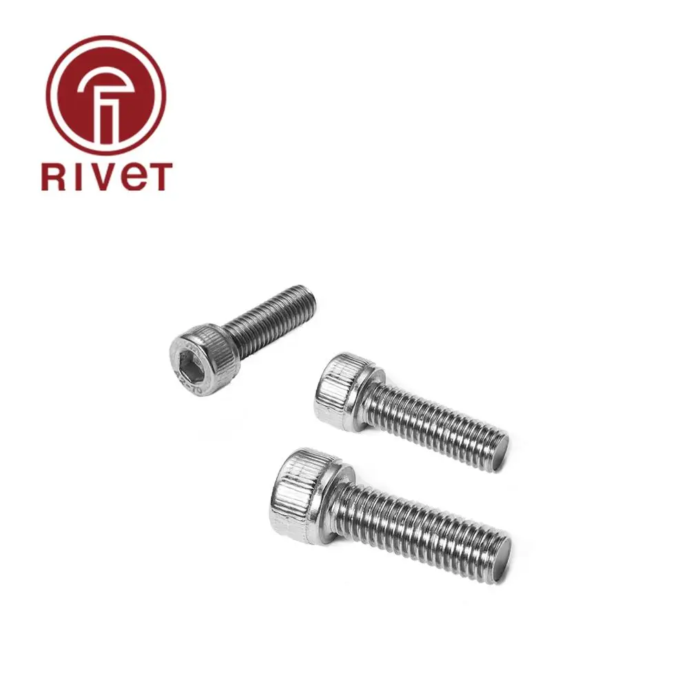 20/50/100 PCS Hex Socket Bicycle Bolt Head Cap Screws 316 A4-70 M10 M12 M14 Stainless Steel DIN912 Hexagon Metric Thread