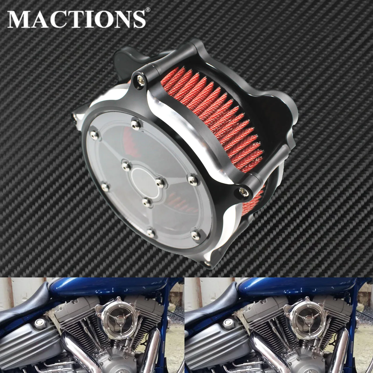 

Motorcycle CNC Crafts Air Cleaner Intake Filter For Harley Touring Sportster Road King Street Glide FLHR FLHX FLHT Softail Dyna