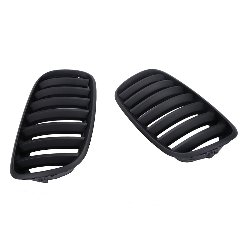 マットブラックフロントグリルスポーティなスタイルの交換用フードグリル BMW E70 E71 X5 X6 2007 2008 2009 2010 2011 2012 2013 2014