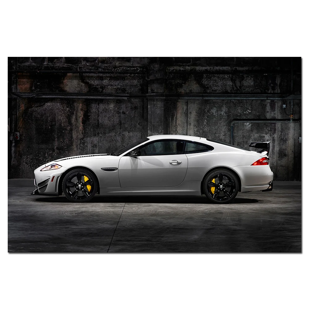 Jaguar XKR S GT Supercar Poster Wall Art Canvas Cloth Fabric Print Painting Wall Picture for Living Room