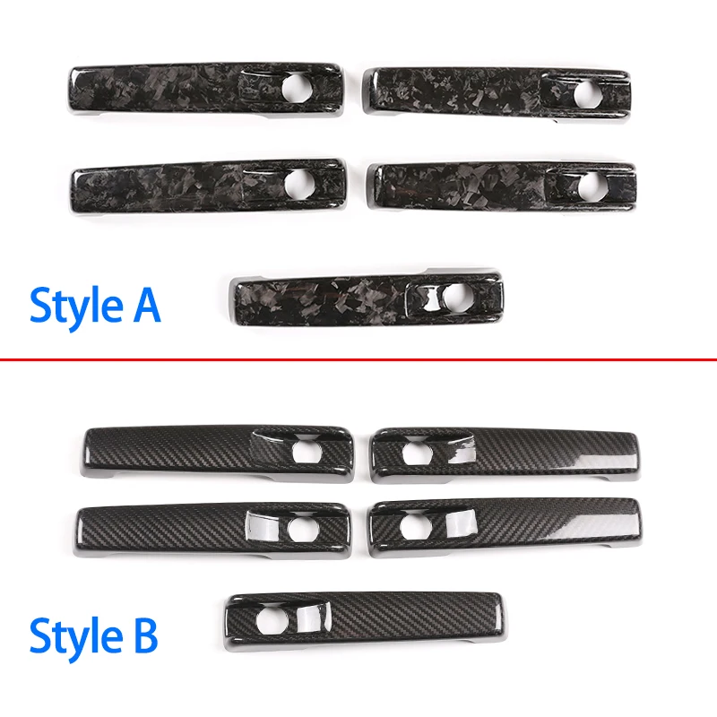 ST Car Outer Door Handle Protection Cover,Forged Textured Carbon Fiber,For Mercedes Benz G Class W463a G350 2019-20 Accessories