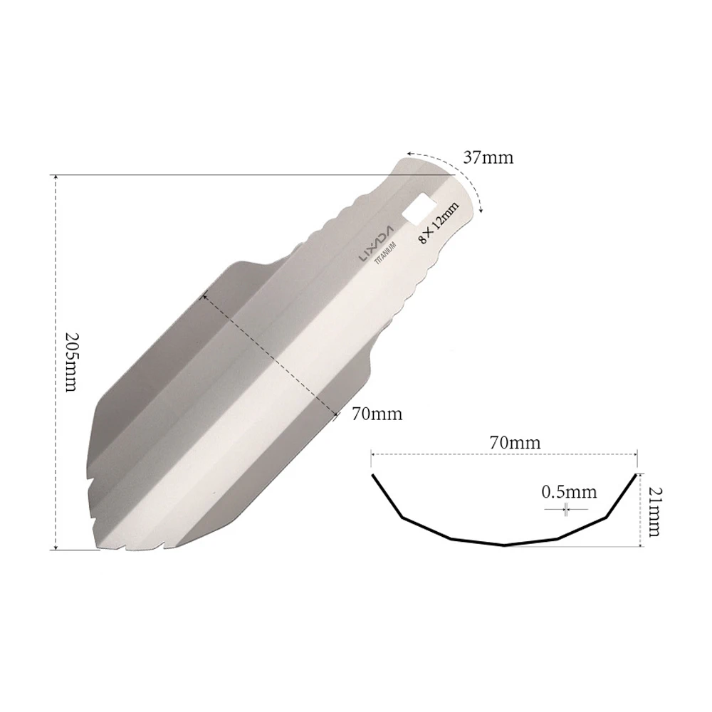 Титановая садовая ручная Лопата Lixada, уличная лопатка для кемпинга, пешего туризма, лопатка для выживания, лопатка для кемпинга, инструмент для