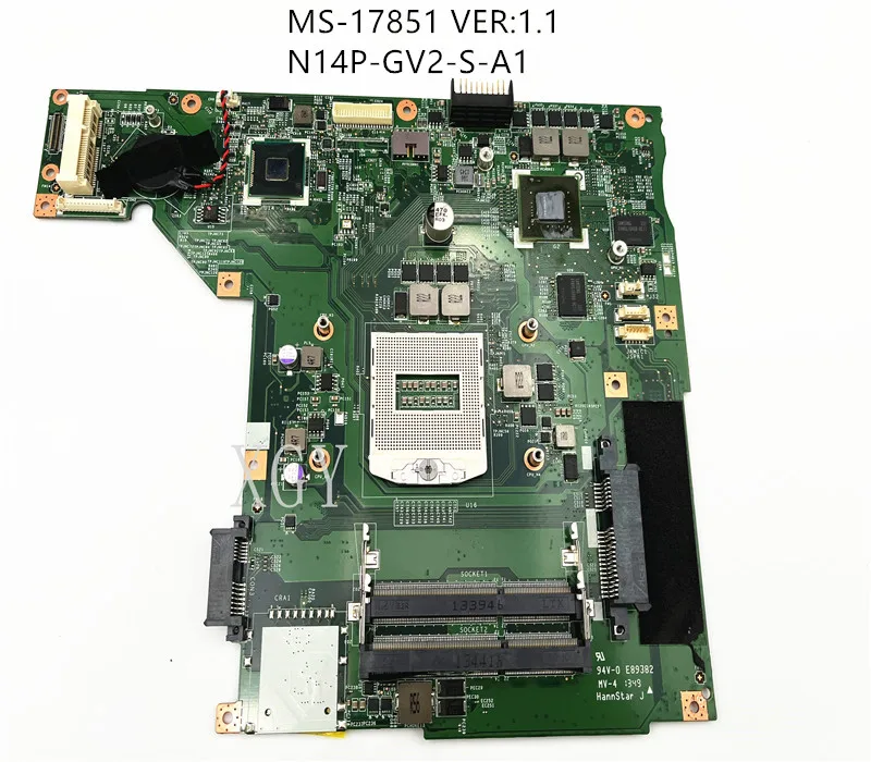 

MS-1758 MS-17581 VER:1.1 Original FOR MSI CX70 GP70 LAPTOP MOTHERBOARD N14P-GV2-S-A1 100% tests OK