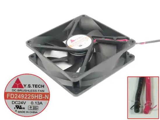 

Y.S TECH FD249225HB-N DC 24V 0.13A 90x90x25mm 2-Wire Server Cooling Fan