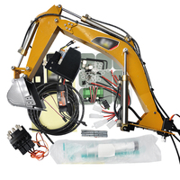 HUINA 1580 Hydraulic Conversion Kit Metal Boom with Cylinder / 3CH Valve / Hydraulic Pump For 1:14 Excavator Model Parts