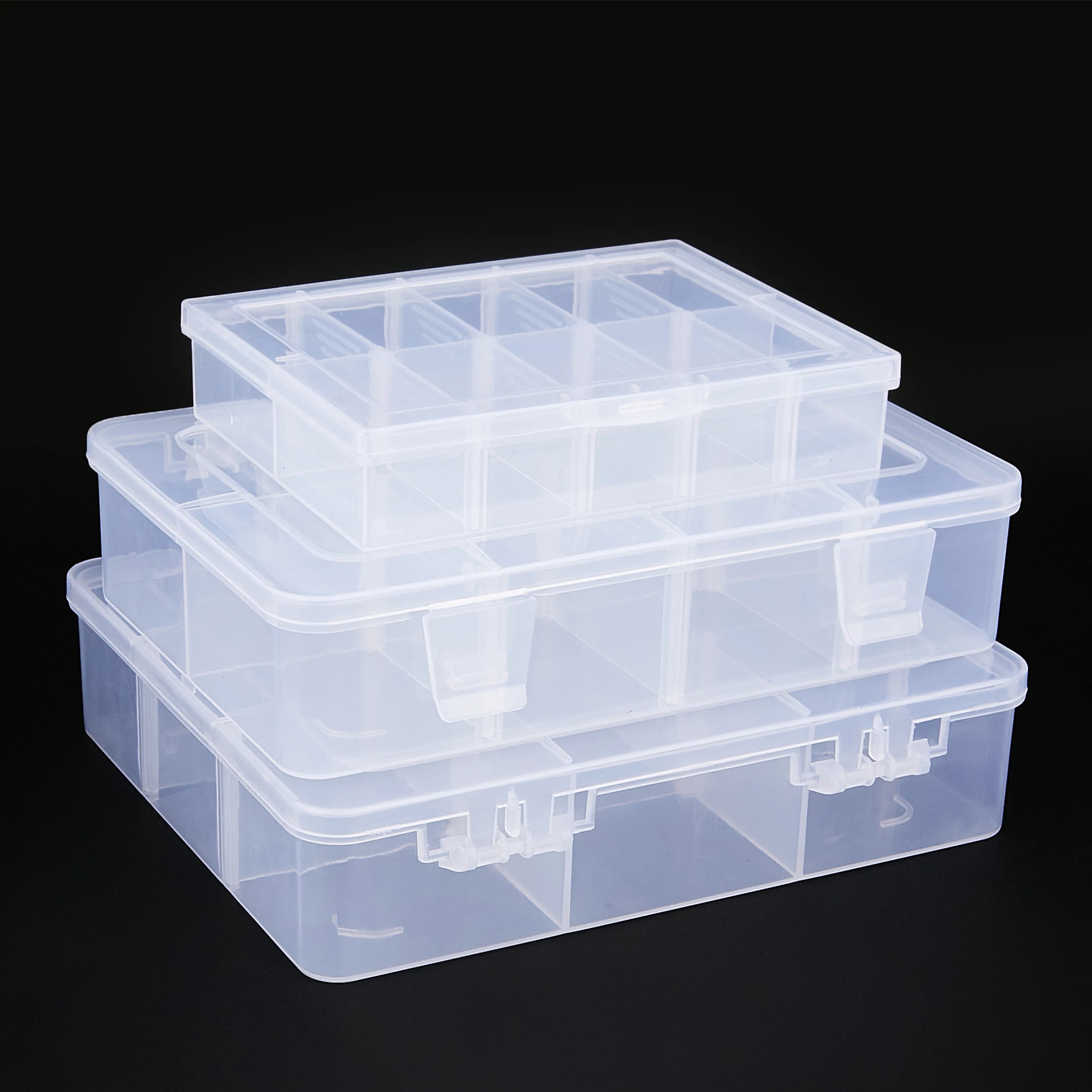 Adjustable Organizer Grids  Storage Container Compartment Plastic Storage Box Component Screw Holder Case Display Container