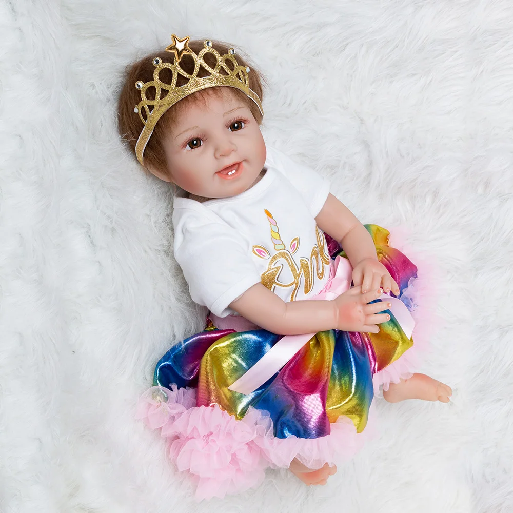 Hoge Kwaliteit Reborn Peuter Prinses Meisje Pop Siliconen Vinyl Schattige Levensechte Baby Bonecas Meisje Bebe Pop Reborn Menina Geschenken