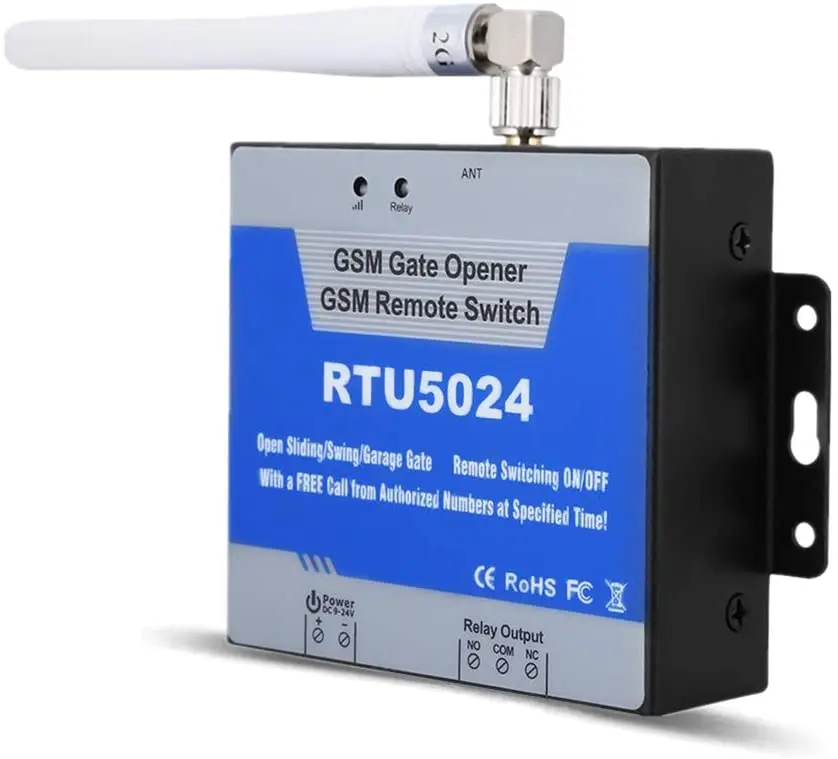 RTU5024 GSM Gate Opener Relaisschakelaar Draadloze afstandsbediening Deurtoegang Lange antenne Gratis bellen 850/900/1800/1900 MHz Deuropener