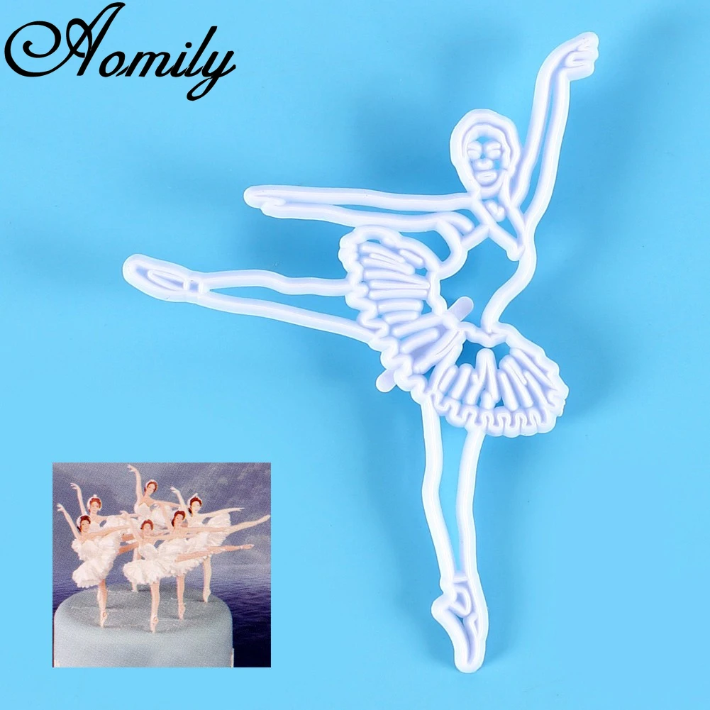 Aomily Grace Ballerina Girl Press Mold Cake Decorating Tool Biscuit Cookie Cutters Cupcake Mould Fondant Cutting Pastry Cutter