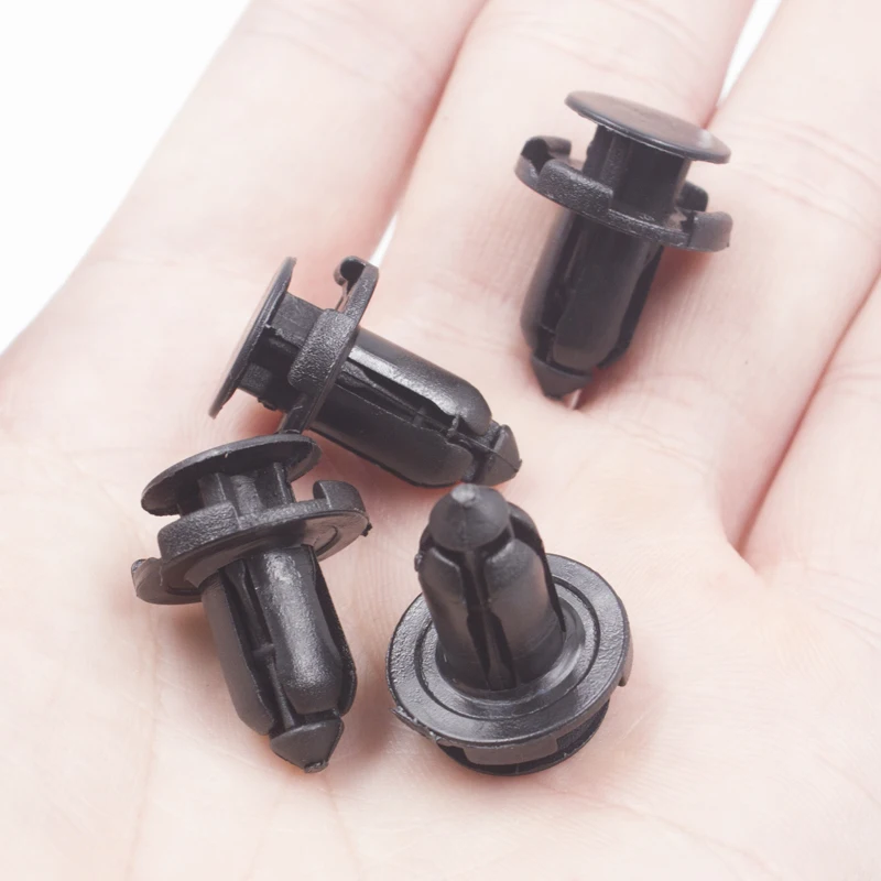 50 Pcs Diameter 8mm Plastic Auto Fasteners Rivets Clips for nissan qashqai j10 j11 juke x trail t32 for honda civic CRV Abarth