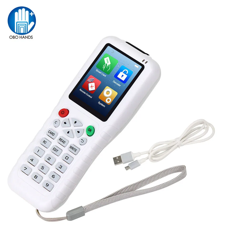 RFID Duplicator 13.56 IC/ID Card Reader Writer Cloner 125KHz Programmer Copier Multi Frequency T5577 UID Rewritable Key fob USB