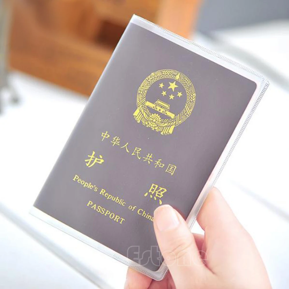 Transparent Clear Passport Cover Holder Case Organizer Travel Protector