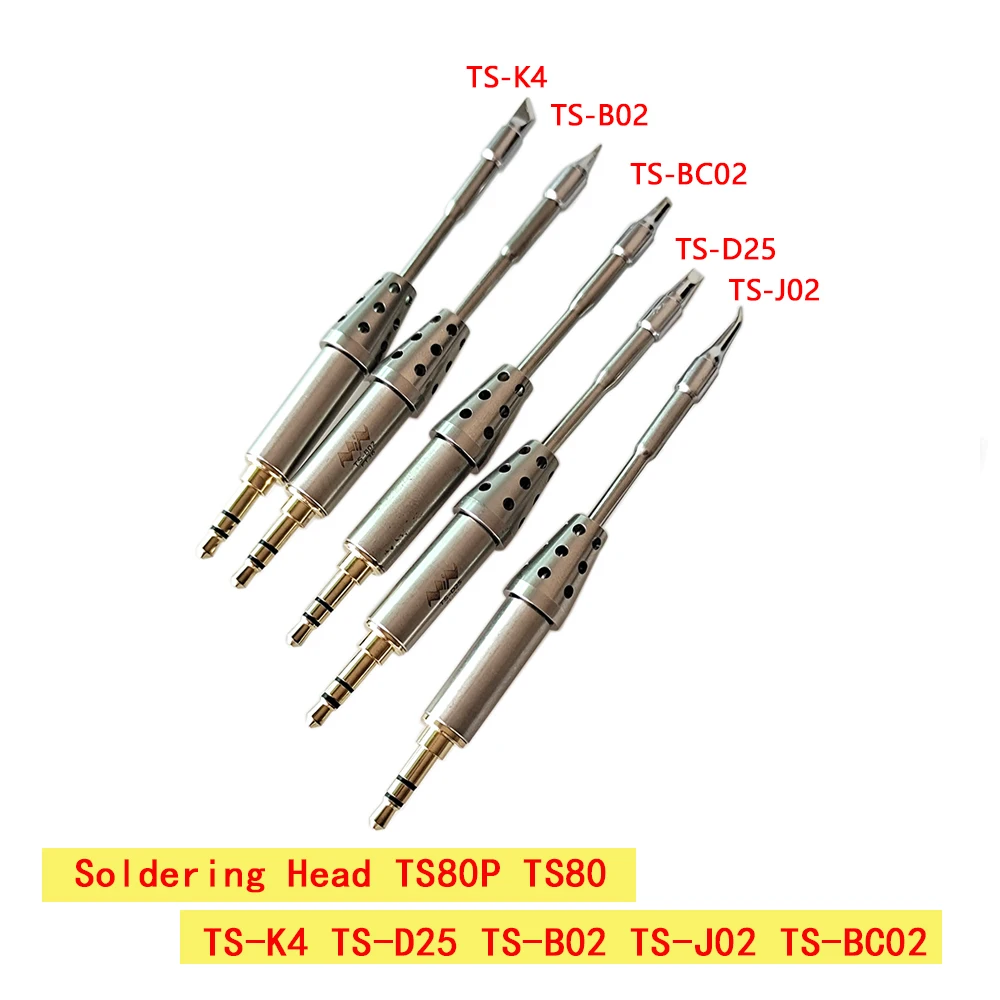 TS-K4 TS-D25 TS-B02 TS-J02 TS-BC02 Originale Testa di Saldatura TS80P Sostituzione Solder Tip TS K4 D25 B02 BC02 J02 Saldatura Strumenti set