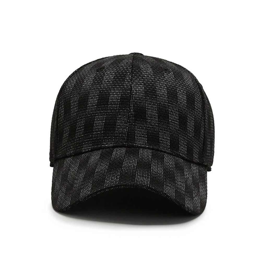 FS Luxury Brand Baseball Cap For Men Black Gray Plaid Women Designer Hat Snapback British Elastic Dad Caps Casquette Homme 2024