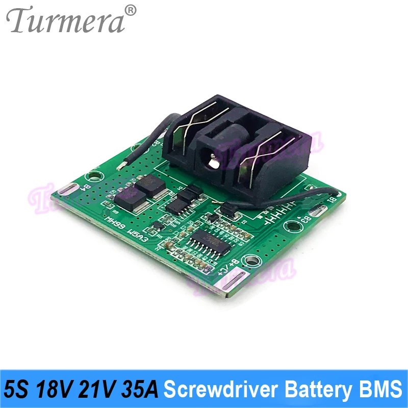 Turmera 5S 18V 21V 35A BMS 18650 bateria litowa Protect Board Balance z wtyczka DC do wiertarki elektrycznej śrubokręt baterie użyj