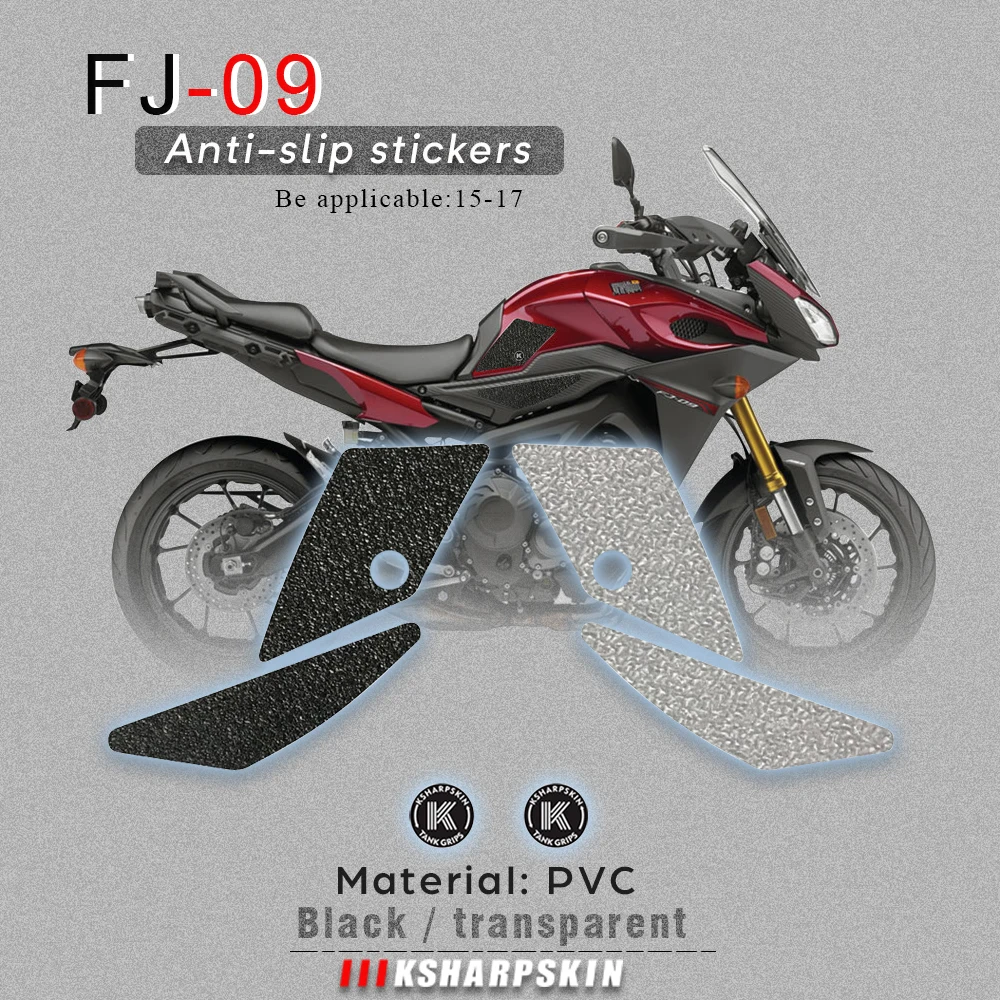 

Motorcycle fuel tank pad tank grip protection sticker knee grip side applique for YAMAHA 15-17 FJ-09