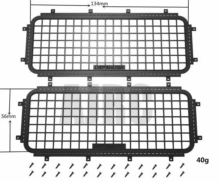 For Trax Defender 82056-4 TRX-4 metal three-dimensional window mesh, side window mesh, TRX4 rear window mesh